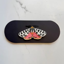 Broche brodée - Botanopia - papillon tigre