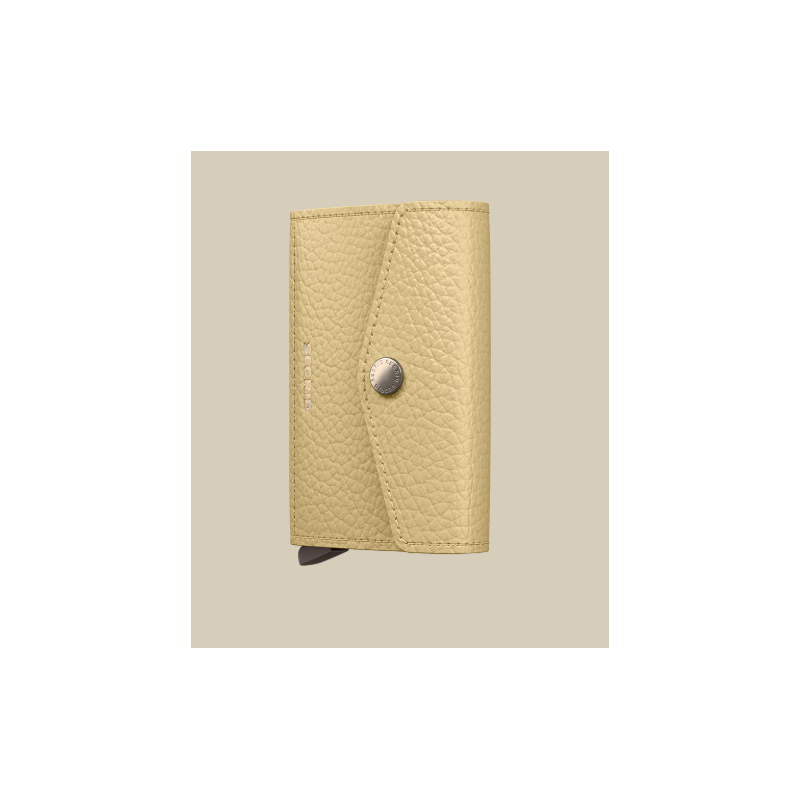 Porte-cartes - secrid - enveloppe pebble butter yellow