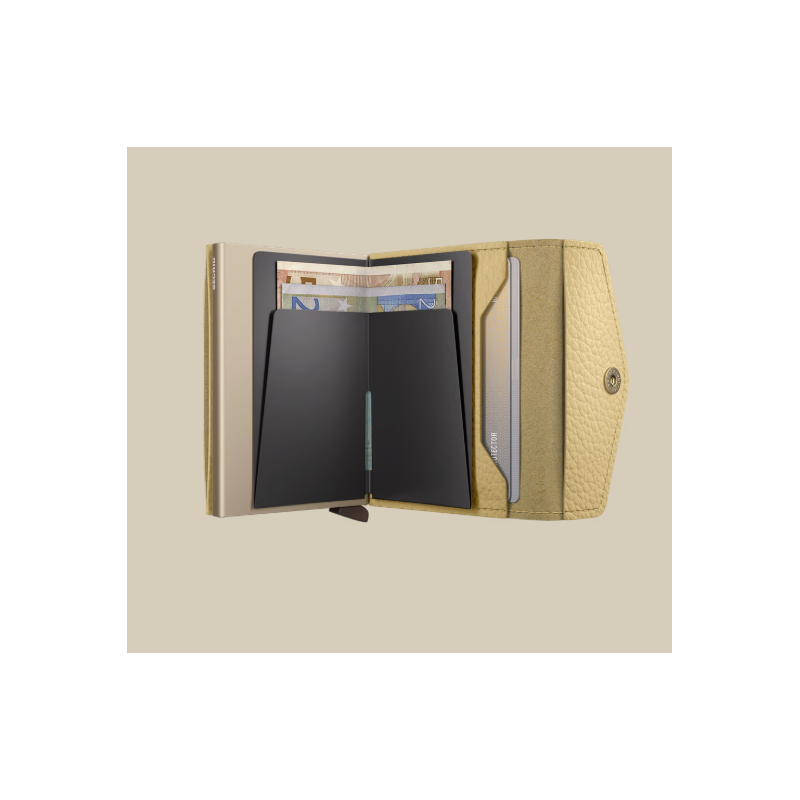 Porte-cartes - secrid - enveloppe pebble butter yellow