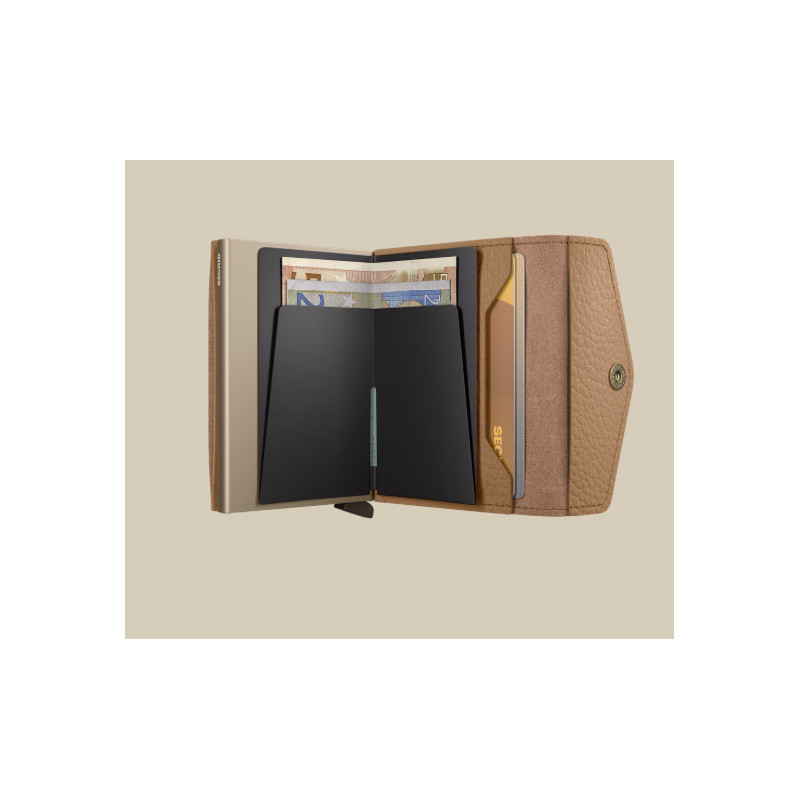 Porte-cartes - secrid - enveloppe pebble cappuccino