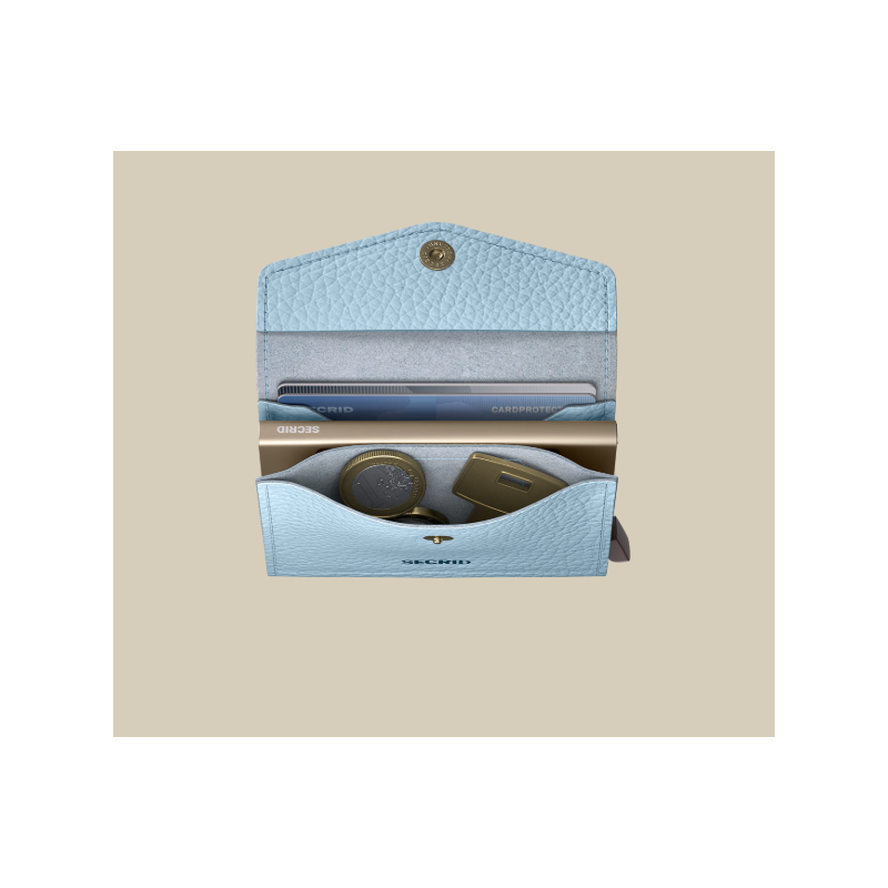 Porte-cartes - secrid - enveloppe pebble ice blue