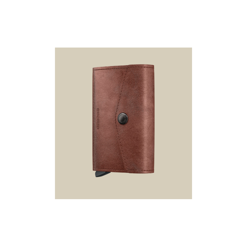 Porte-cartes - secrid - enveloppe vintage cognac