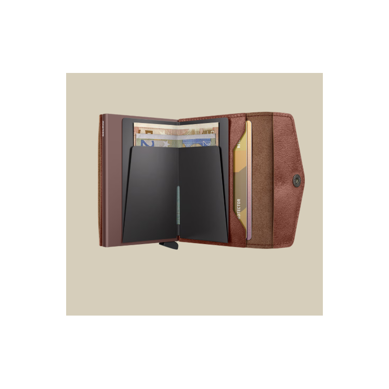 Porte-cartes - secrid - enveloppe vintage cognac