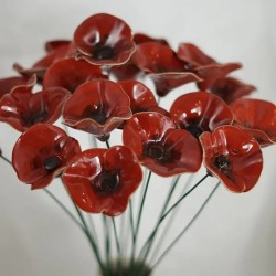 Fleur céramique - naturotheke - coquelicot