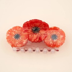 Pince à cheveux - coucou suzette - trio coquelicot