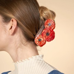 Pince à cheveux - coucou suzette - trio coquelicot