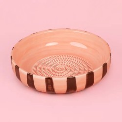 Râpe à ail en céramique - alfar - rose marron - grand