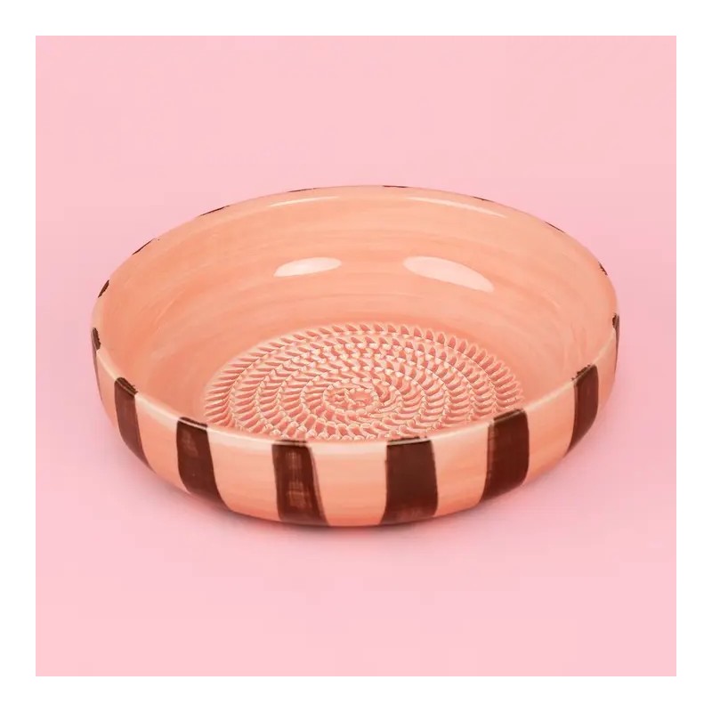 Râpe à ail en céramique - alfar - rose marron - grand