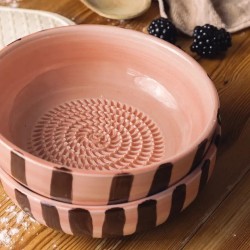 Râpe à ail en céramique - alfar - rose marron - grand