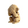 Puzzle sculpture 3d carton - cartonic - trio monkeys