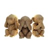 Puzzle sculpture 3d carton - cartonic - trio monkeys