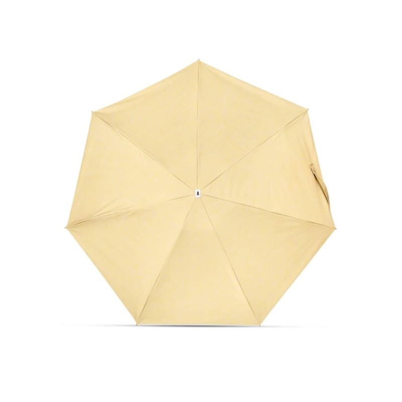 Parapluie-ombrelle mini anti-uv double protection - anatole - jaune lin - Lumen