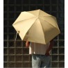 Parapluie-ombrelle mini anti-uv double protection - anatole - jaune lin - Lumen