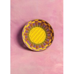 Corbeille - Maegen - Bol Tissé - Jaune/Lilas