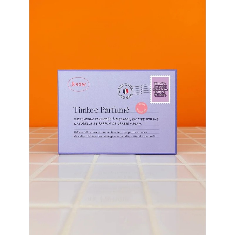 Timbre parfumé - Joene - Bientot un petit coeur fera battre le notre - Mimosa