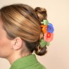 Pince à cheveux - coucou suzette - grand bouquet de fleurs