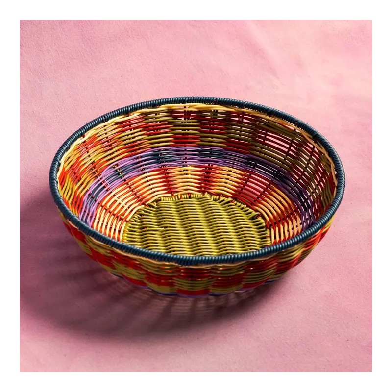 Corbeille - Maegen - Bol Tissé - Rouge/Olive