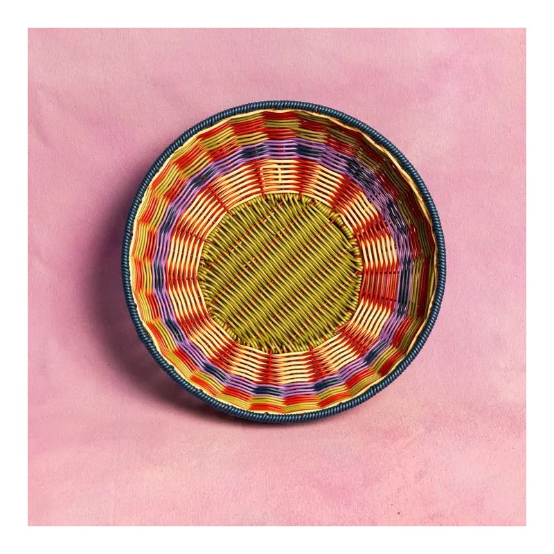 Corbeille - Maegen - Bol Tissé - Rouge/Olive