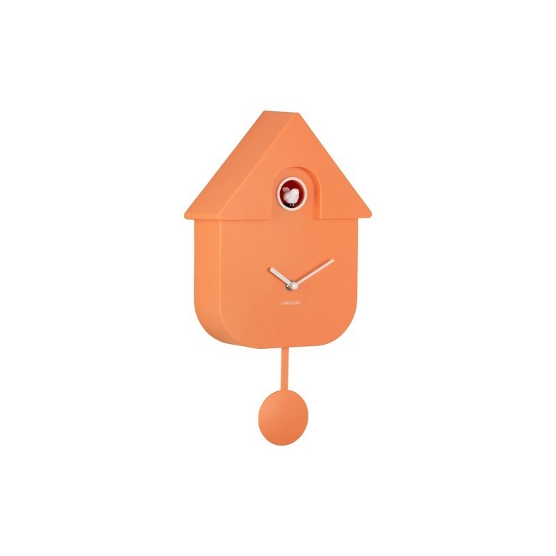 Pendule - present time - modern cuckoo - orange