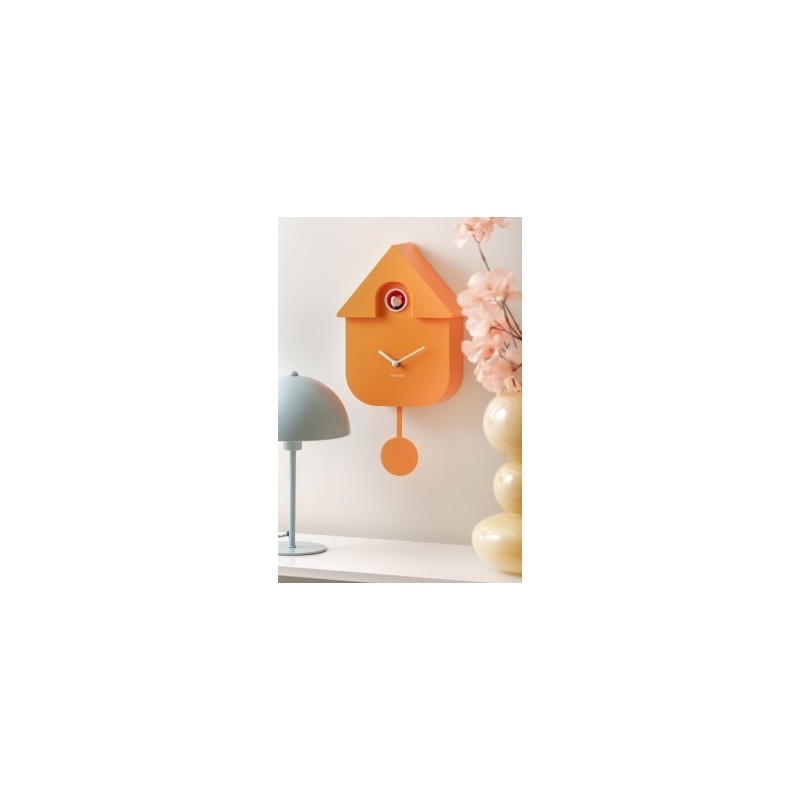 Pendule - present time - modern cuckoo - orange