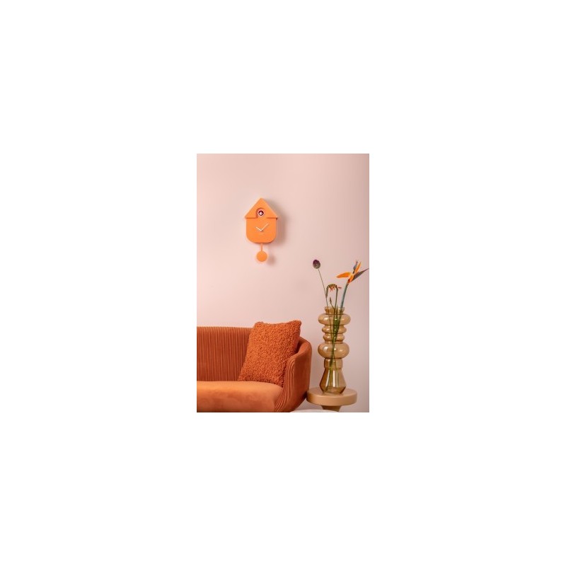 Pendule - present time - modern cuckoo - orange