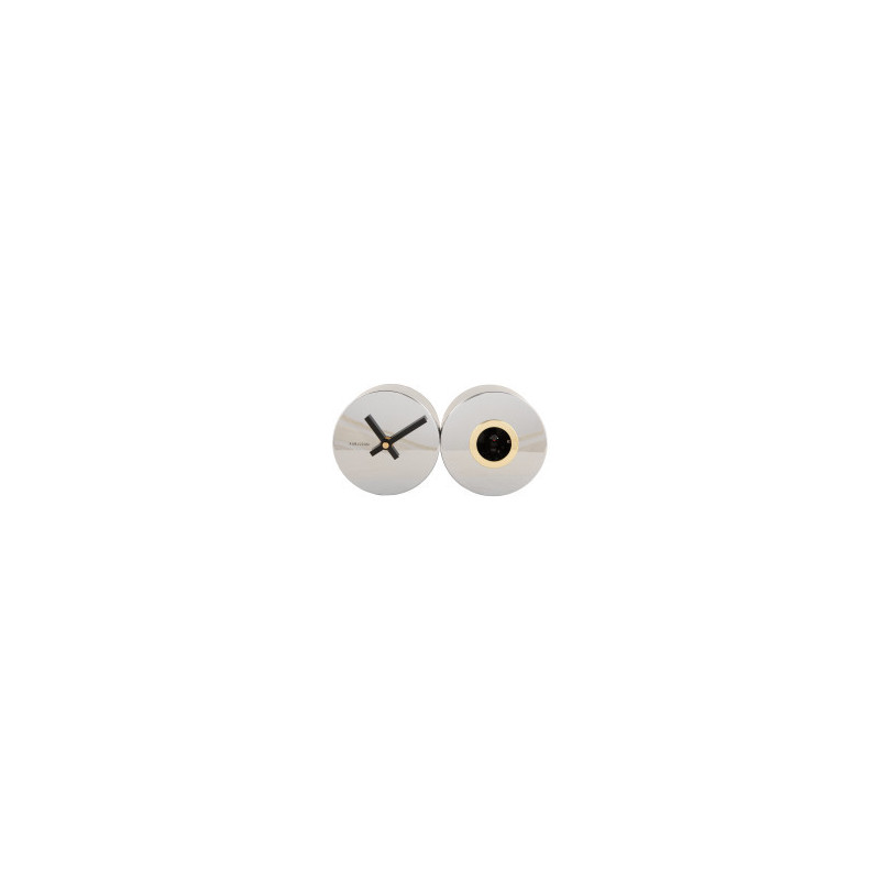 Pendule - present time - duo cuckoo - plated chrome