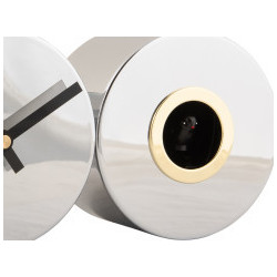 Pendule - present time - duo cuckoo - plated chrome