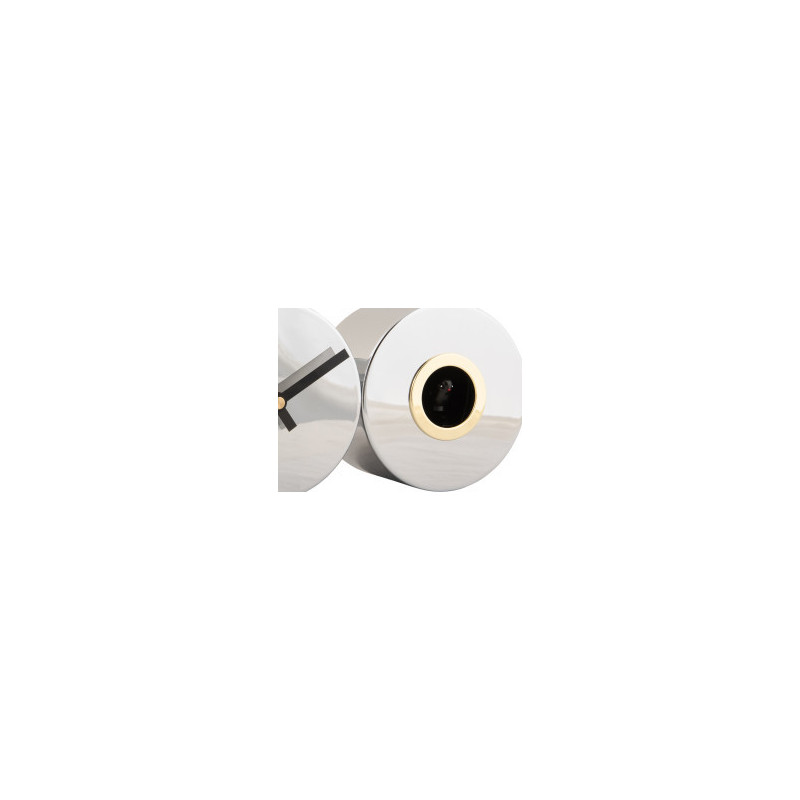 Pendule - present time - duo cuckoo - plated chrome
