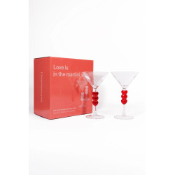 Coffret 2 verres Martini coeurs - L'espressionist