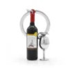 Porte-clés - Kontiki - bouteille de vin et son verre