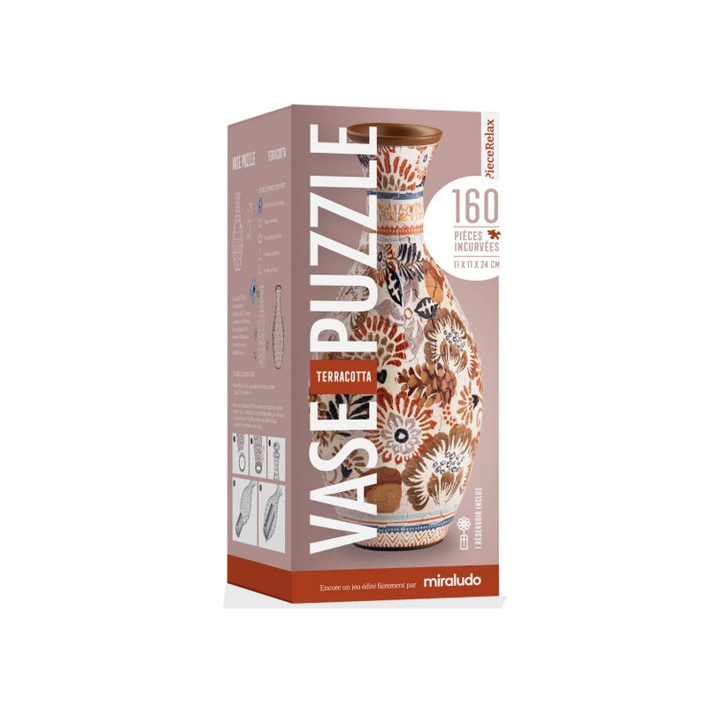 Vase puzzle 3D - miraludo - terracotta