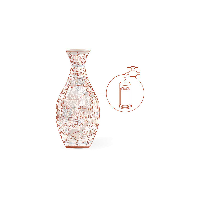 Vase puzzle 3D - miraludo - terracotta