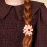 Pince à cheveux - coucou suzette - fleur rose