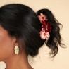 Pince à cheveux - coucou suzette - trio fleurs roses