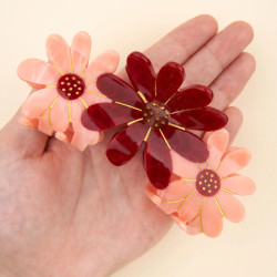 Pince à cheveux - coucou suzette - trio fleurs roses