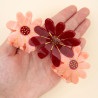 Pince à cheveux - coucou suzette - trio fleurs roses