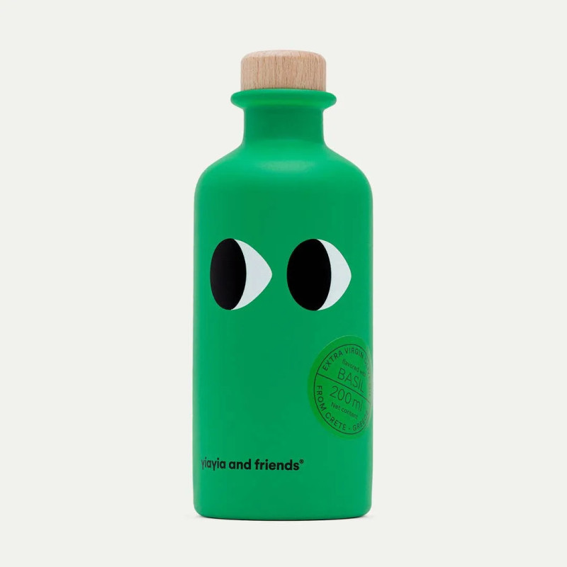 Huile d'olive vierge extra au basilic - Yiayia - 200 ml