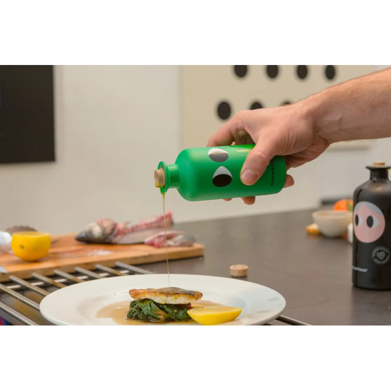 Huile d'olive vierge extra au basilic - Yiayia - 200 ml