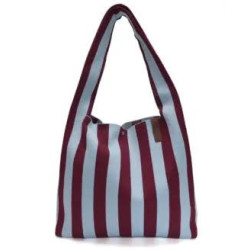 Sac shopper - Lot83 - Lois117 bordeaux /ciel