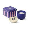 Bougie - gh - 226g -  Charmed blue glass with evil eye ceramic - incense and smoke