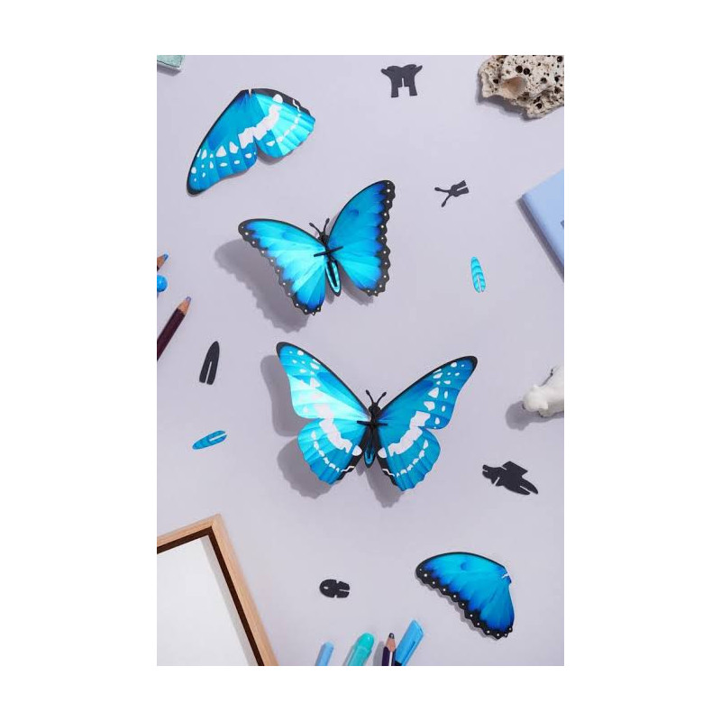 Puzzle 3d - assembli - papillon - Morpho blue