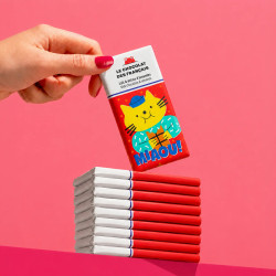 Tablettine 25gr - le chocolat des français - Miaou - Lait éclats d'amandes