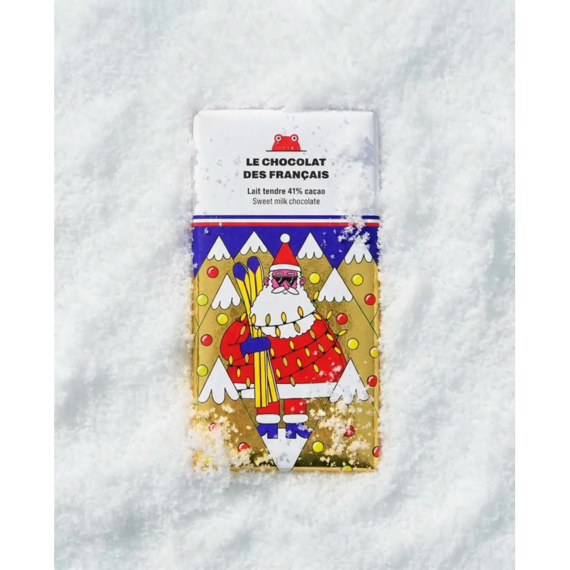 Tablette 80gr - le chocolat des français - noël - lait bioablette 80gr