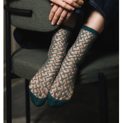 Chaussettes - atelier st eustache - kaktus emeraude