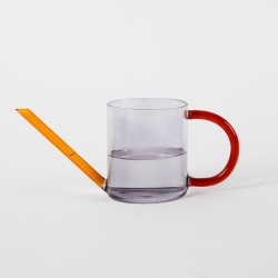 ARROSOIR EN VERRE - BLOCK DESIGN - GREY-ORANGE