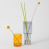 Vase 2en1 verre - block design - grey-orangease 2en1 verre - block des