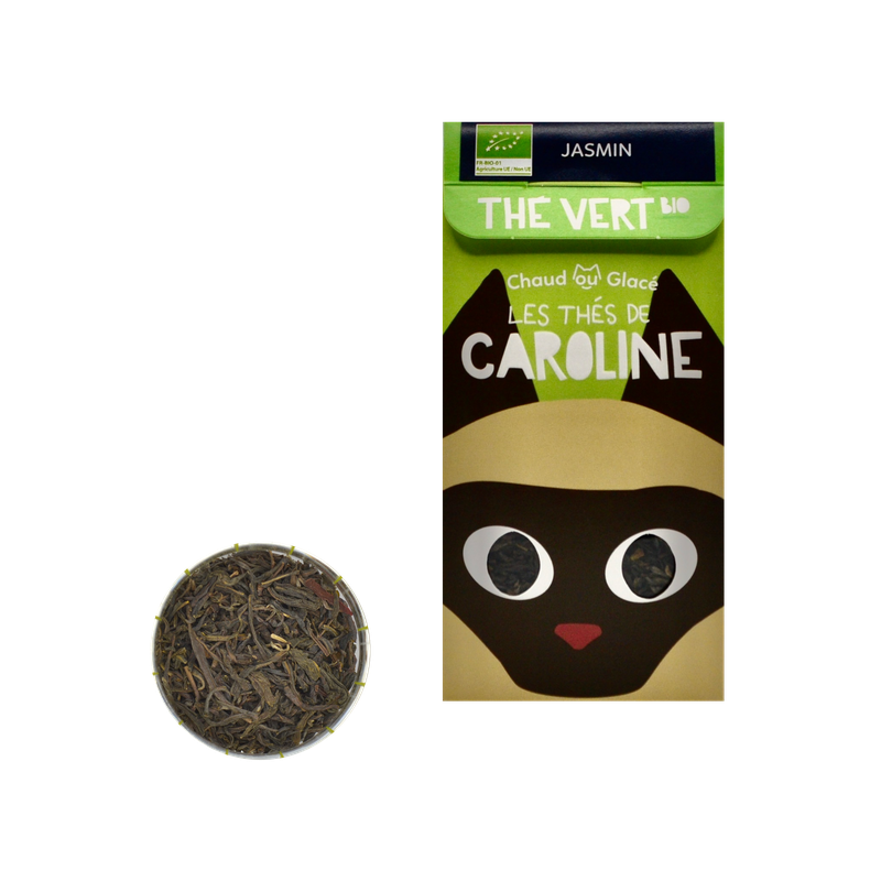Thé vert - les thés de caroline - jasmin biohé vert - les thés de caro