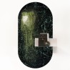 Sticker magnetique - groovy - marbre vert - ovale 47x90ticker magnetiq