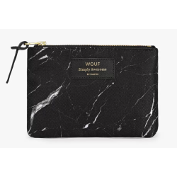 PETITE POCHETTE - WOUF - SMALL POUCH BLACK MARBLE