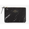 PETITE POCHETTE - WOUF - SMALL POUCH BLACK MARBLE